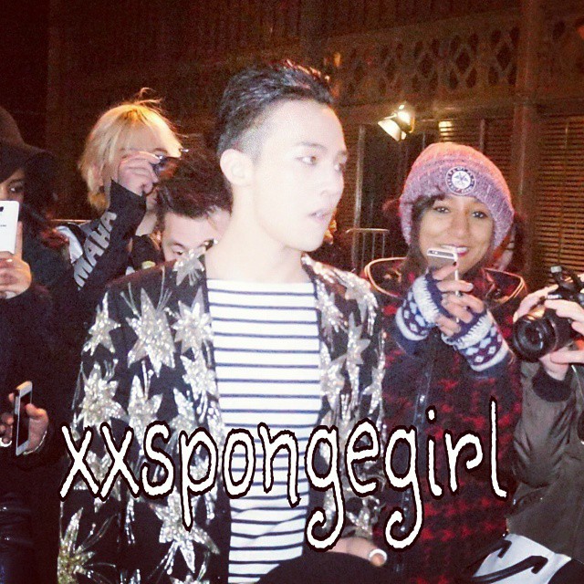 G-Dragon - Saint Laurent Fashion Show - 25jan2015 - xxspongegirl - 1.jpg