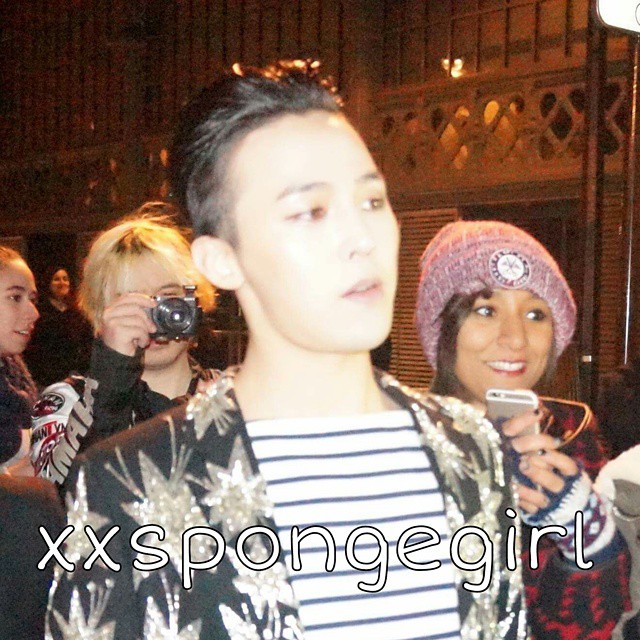 G-Dragon - Saint Laurent Fashion Show - 25jan2015 - xxspongegirl - 2.jpg