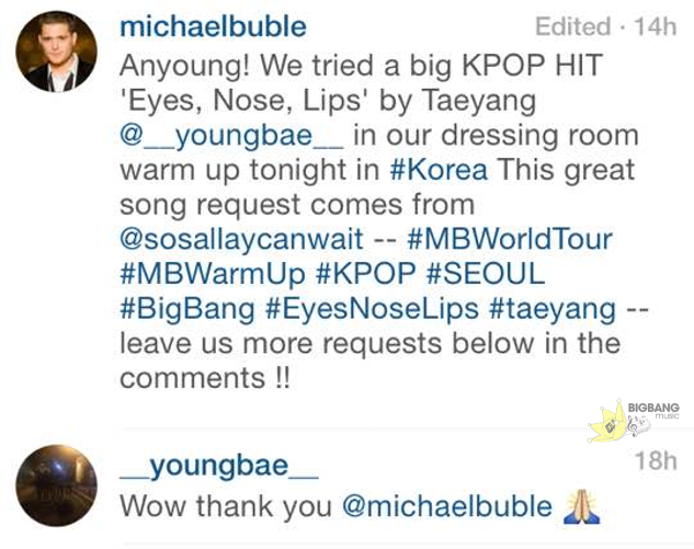 Taeyangcomment-MichaelBuble