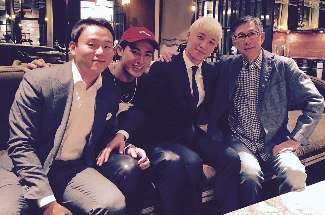 Seungri Instagram Dec 11, 2015 2:34pm It was great dinner last night with Taiwan No1 hotel #mandrinoriental chairman Lin and xbryantan thank u for hosting for me u r the man love u and with david love u all