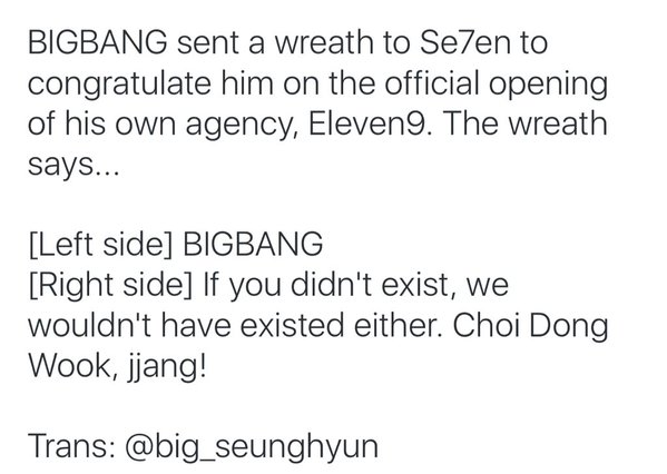 Congratulations Wreath BIGBANG To Se7en (4)